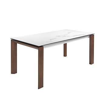 Раздвижной обеденный стол D2058BA /1095 из керамики и орехового дерева Angel Cerda