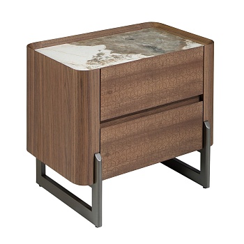 Прикроватная тумбочка 7152/437-U из ореха и керамики Angel Cerda