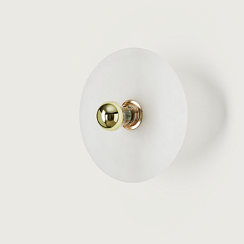 Бра Alba 35 см алебастр + цоколь 5 см белый металл Aromas del Campo