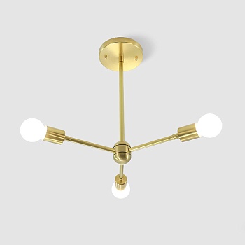 Люстра на штанге SPUTNIK D45 Gold by ImperiumLoft