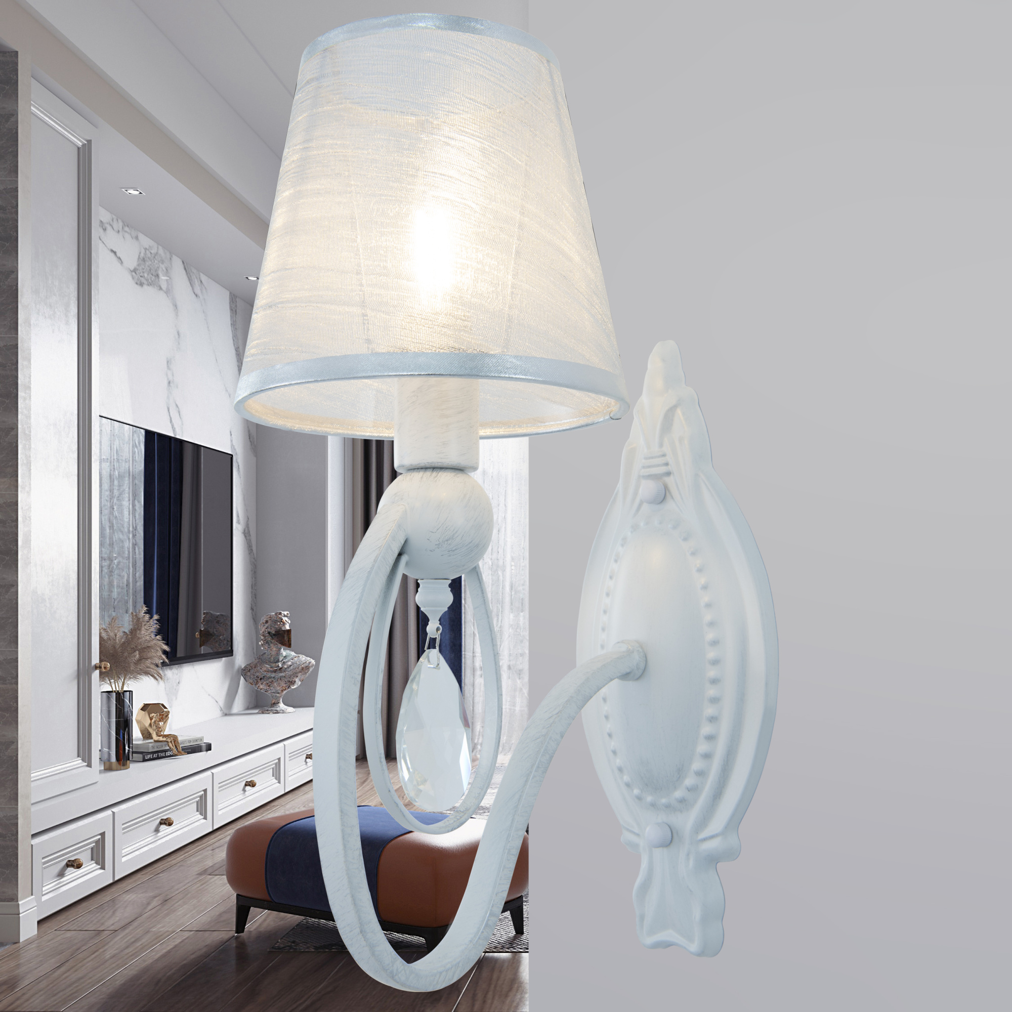 Бра 347203/1W WT+SL Arte Milano