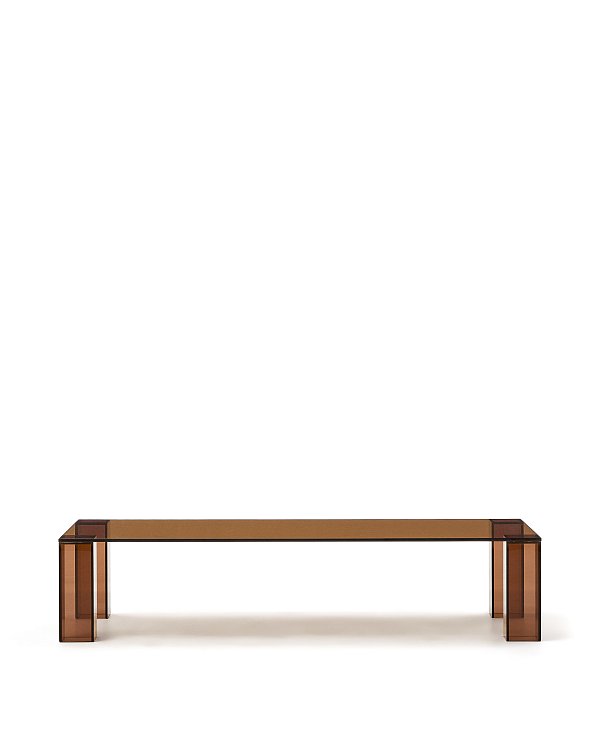 Журнальный столик Adularia из стекла коричневого цвета 140 x 60 La Forma (ex Julia Grup)