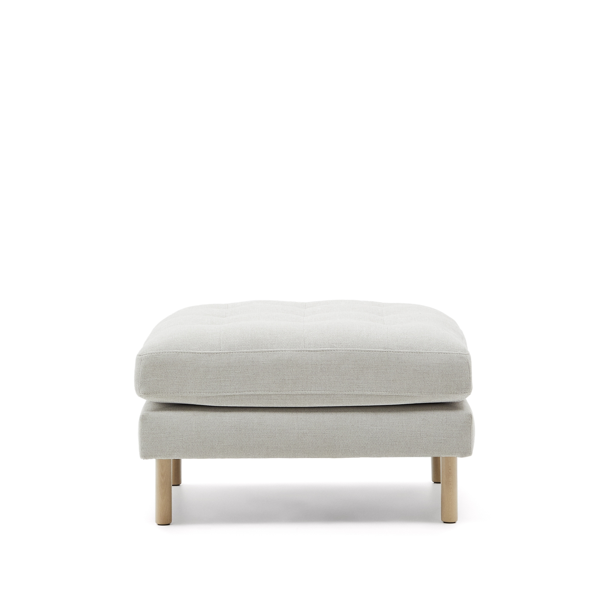 Debra Пуф из перламутровой синели с ножками натурального цвета La Forma 181431