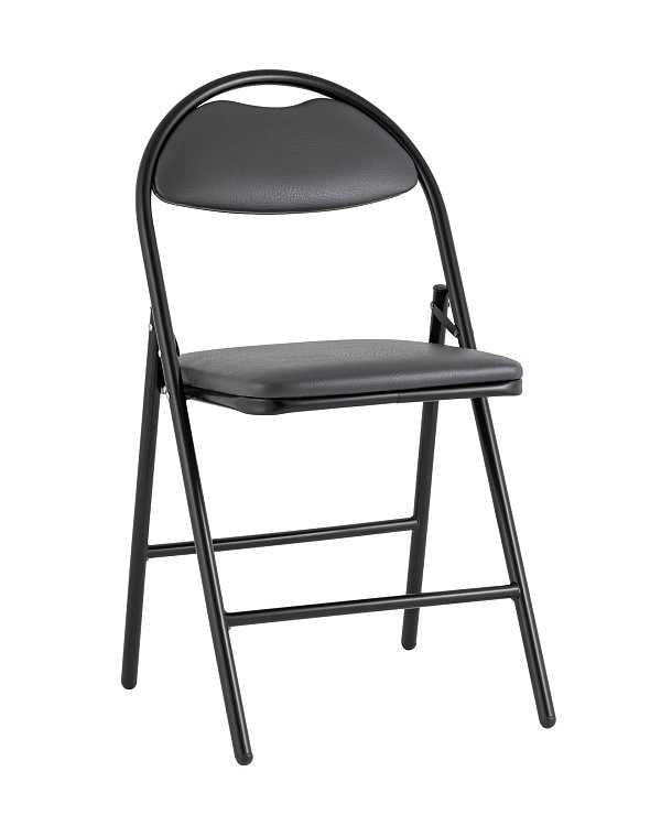 Стул складной Hagen экокожа серый каркас черный Stool Group