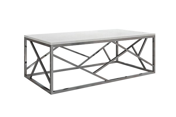 Стол журнальный с мраморной столешницей Garda Decor GY-CT2051214BLSM