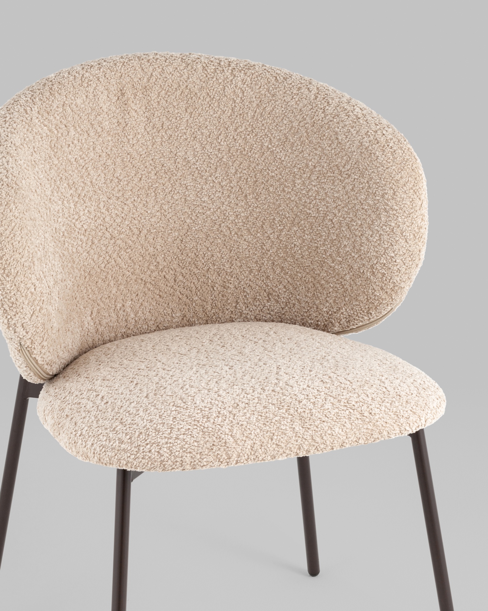 Стул Блейз букле капучино каркас серо-коричневый Stool Group