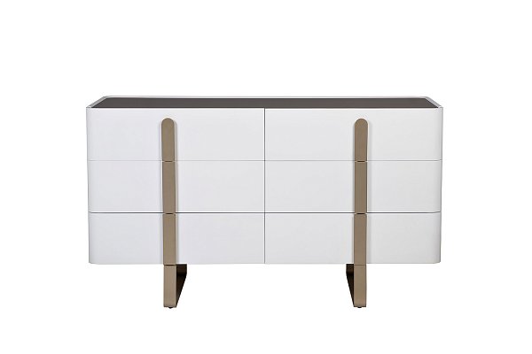 Комод светлый с металлическим каркасом Garda Decor 77IP-20861