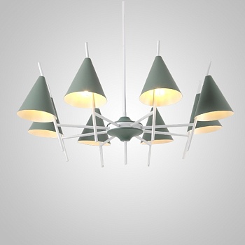 Люстра на штанге CRATER C L8 Green by ImperiumLoft