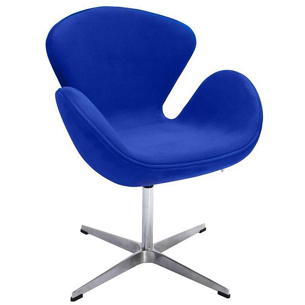 Кресло SWAN CHAIR синий, искусственная замша Bradex Home FR 0652