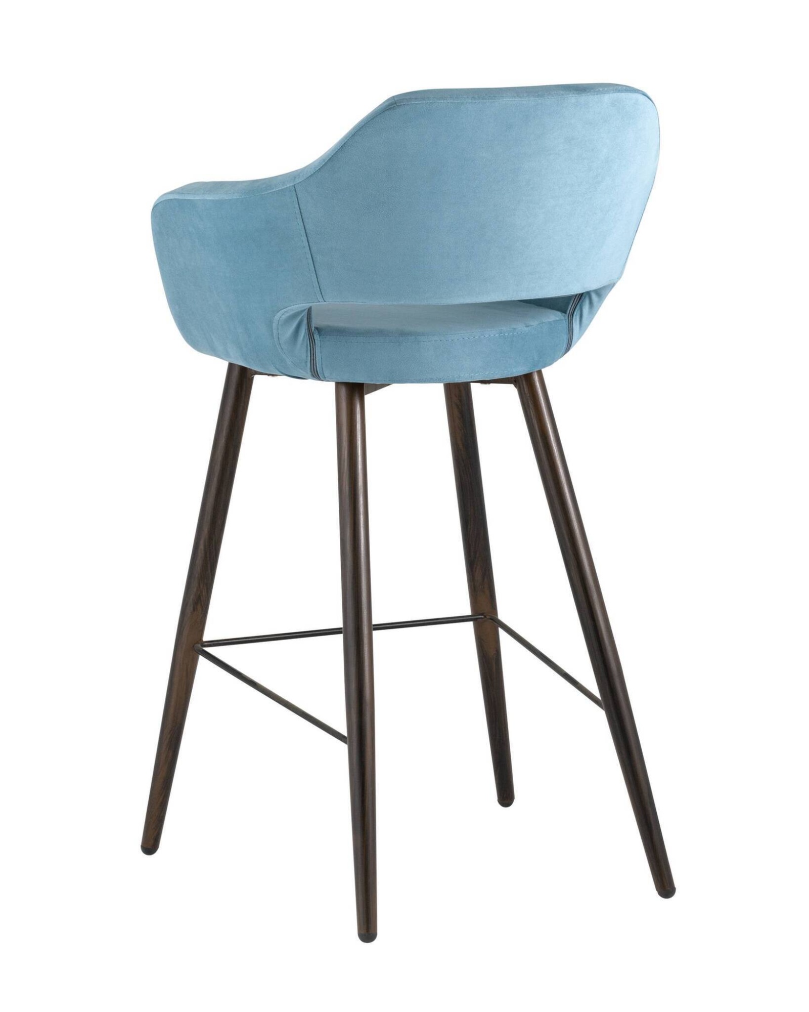 Стул барный Саймон велюр пыльно-голубой Stool Group