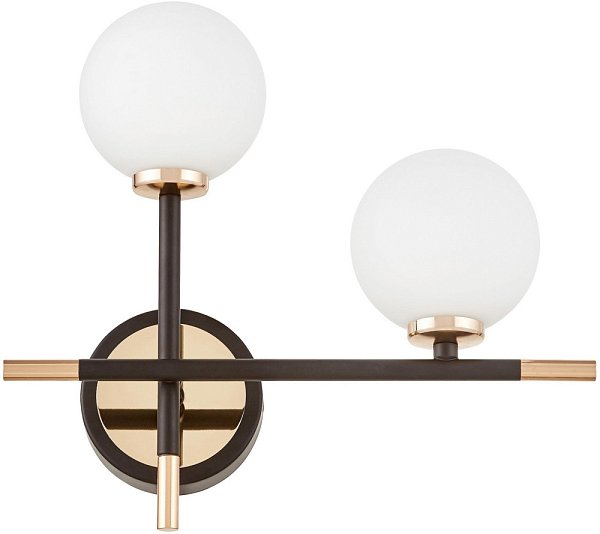 Настенный светильник Lumina Deco LDW 6033N-2 RT BK+FGD