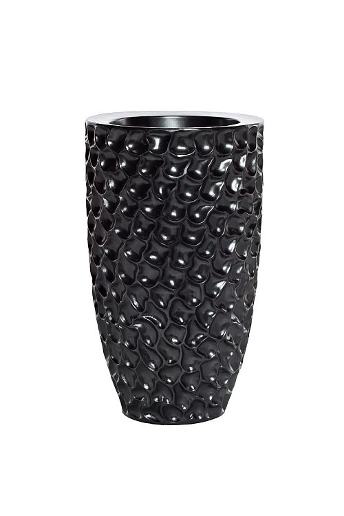 Кашпо жемчужно-черное Garda Decor ZS-C785BL-19