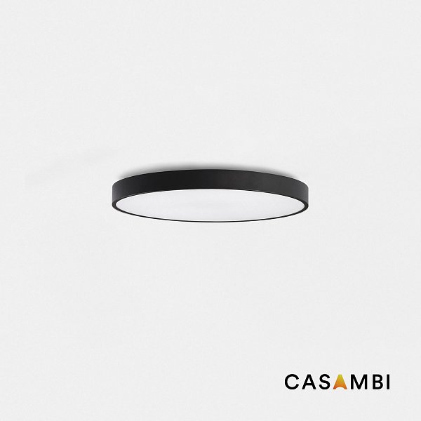 Потолочный светильник Domio Ш600 43W черный PRISM 4000K CRI80 CASAMBI Faro
