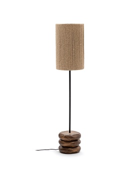 Торшер Kor из джута и акации в темной отделке La Forma (ex Julia Grup)