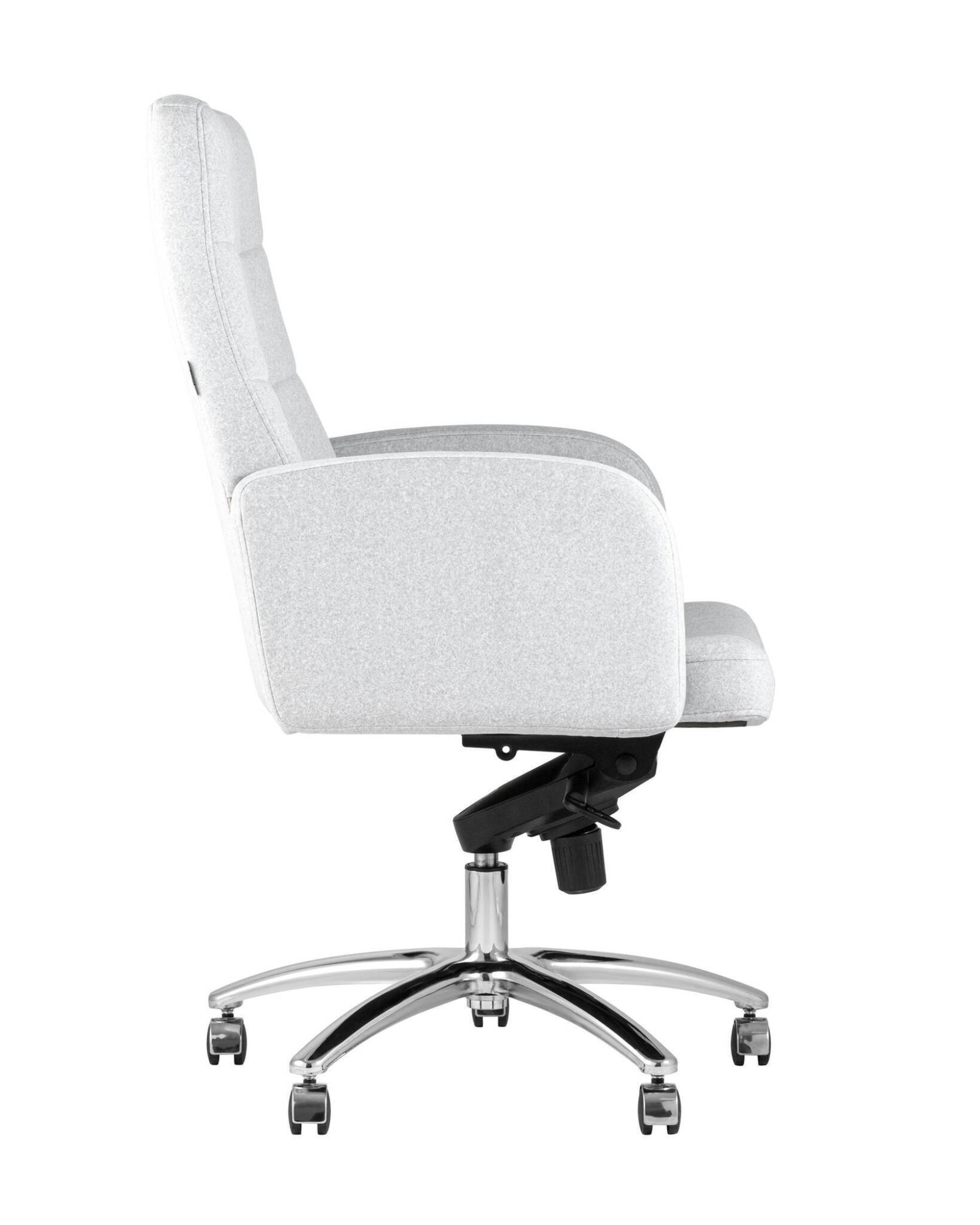 Кресло руководителя Лансет микровелюр светло-серый Stool Group