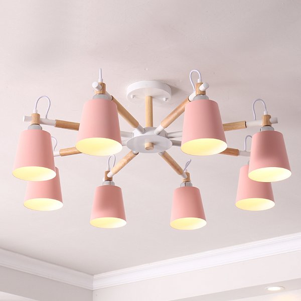 Люстра на штанге VARDA 8 lamps Pink by ImperiumLoft