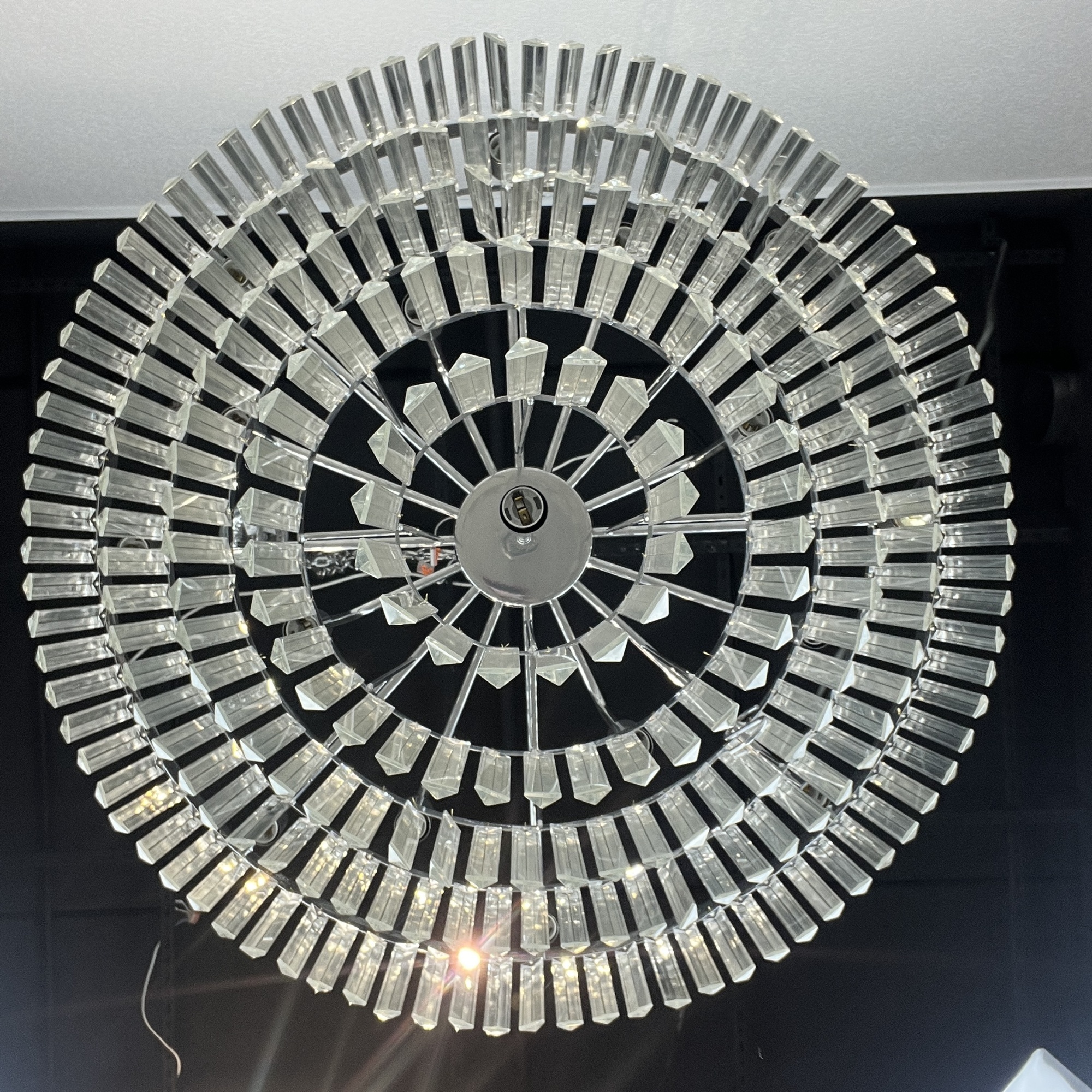 Люстра Rh 1920S Odeon Clear Glass Fringe Chandelier D80 Chrome By Imperiumloft