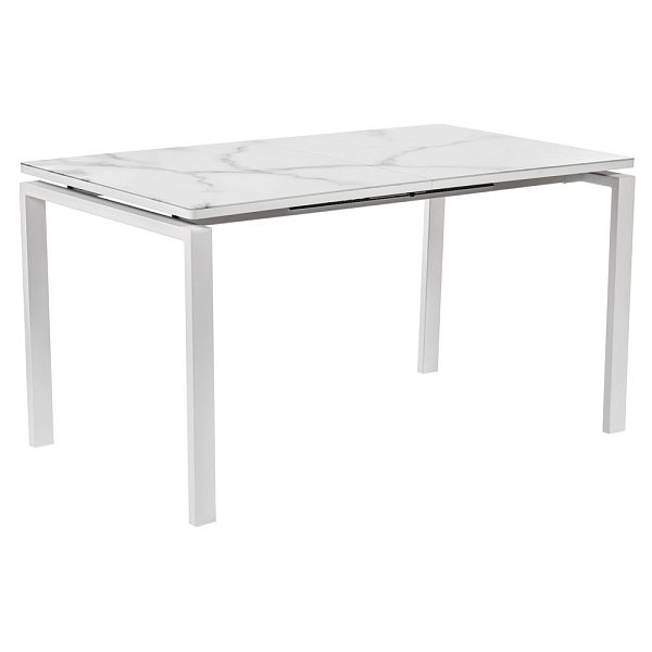 Стол Areal раскладной 140-180х80х75 белый мрамор с белыми ножками Bradex Home RF 0413