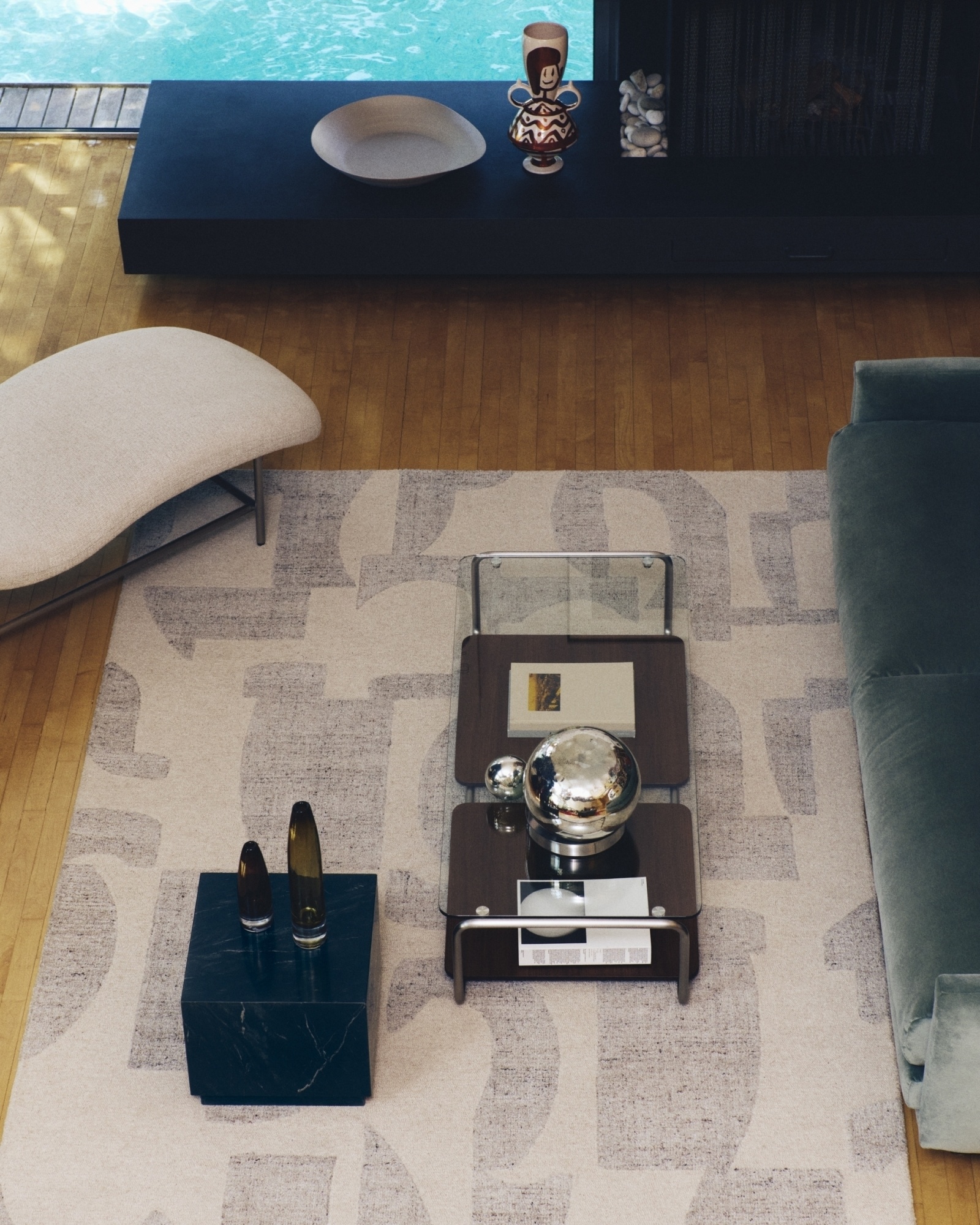 Серый жаккардовый ковер Norela из шерсти 300 x 200 см La Forma (ex Julia Grup)