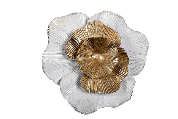 Декор настенный "Цветок" бело-золотой Garda Decor 37SM-0661