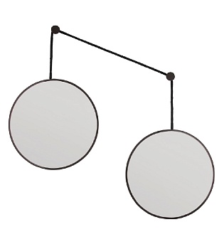Balance M Black 2 зеркала по 40см  на черном шнуре Art-Zerkalo SM201BL