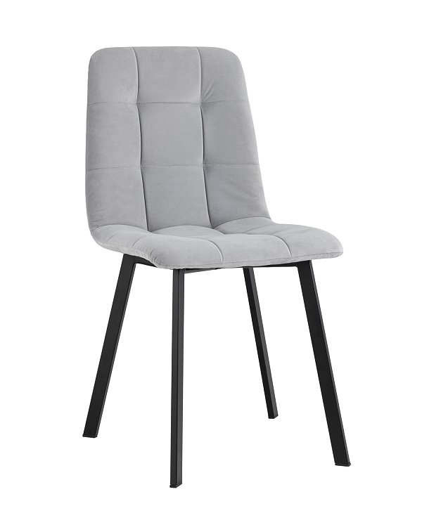 Стул Oliver Square велюр светло-серый Stool Group