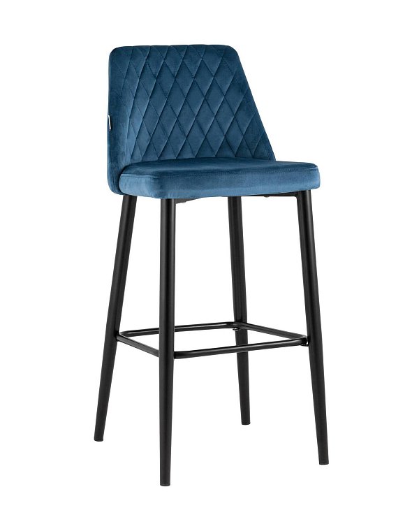 Стул барный Диего велюр пыльно-синий Stool Group