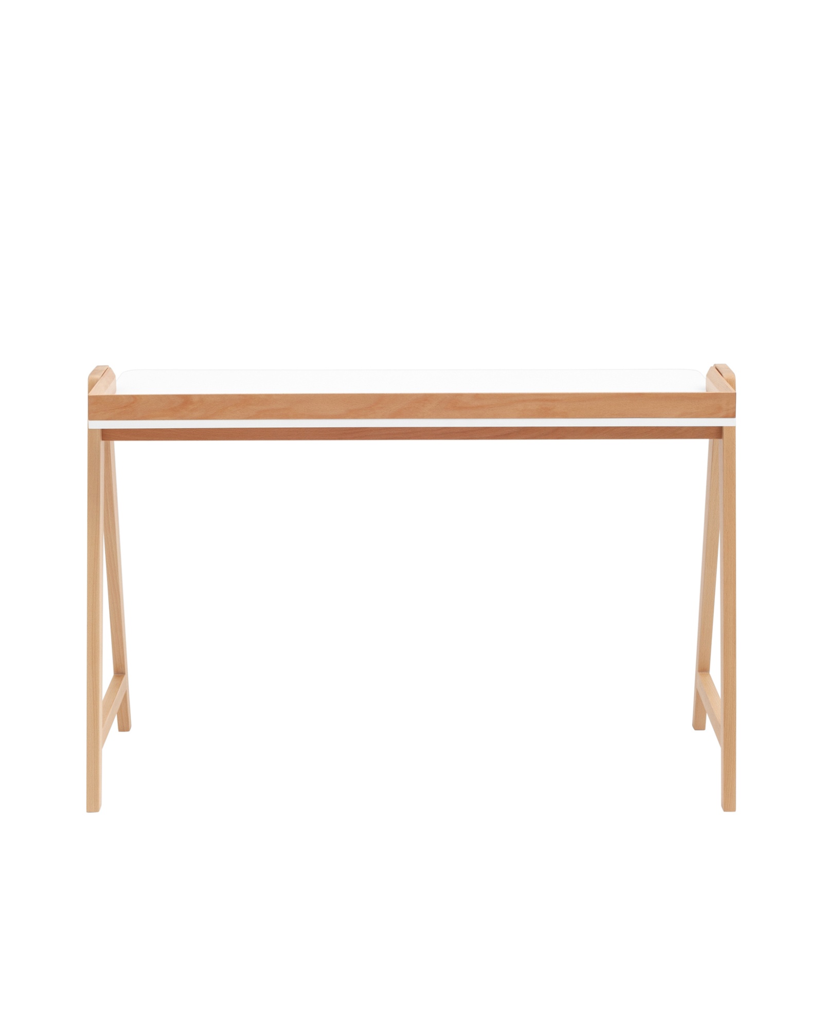 Стол письменный Pyramid 118*53 белый/светлое дерево Stool Group