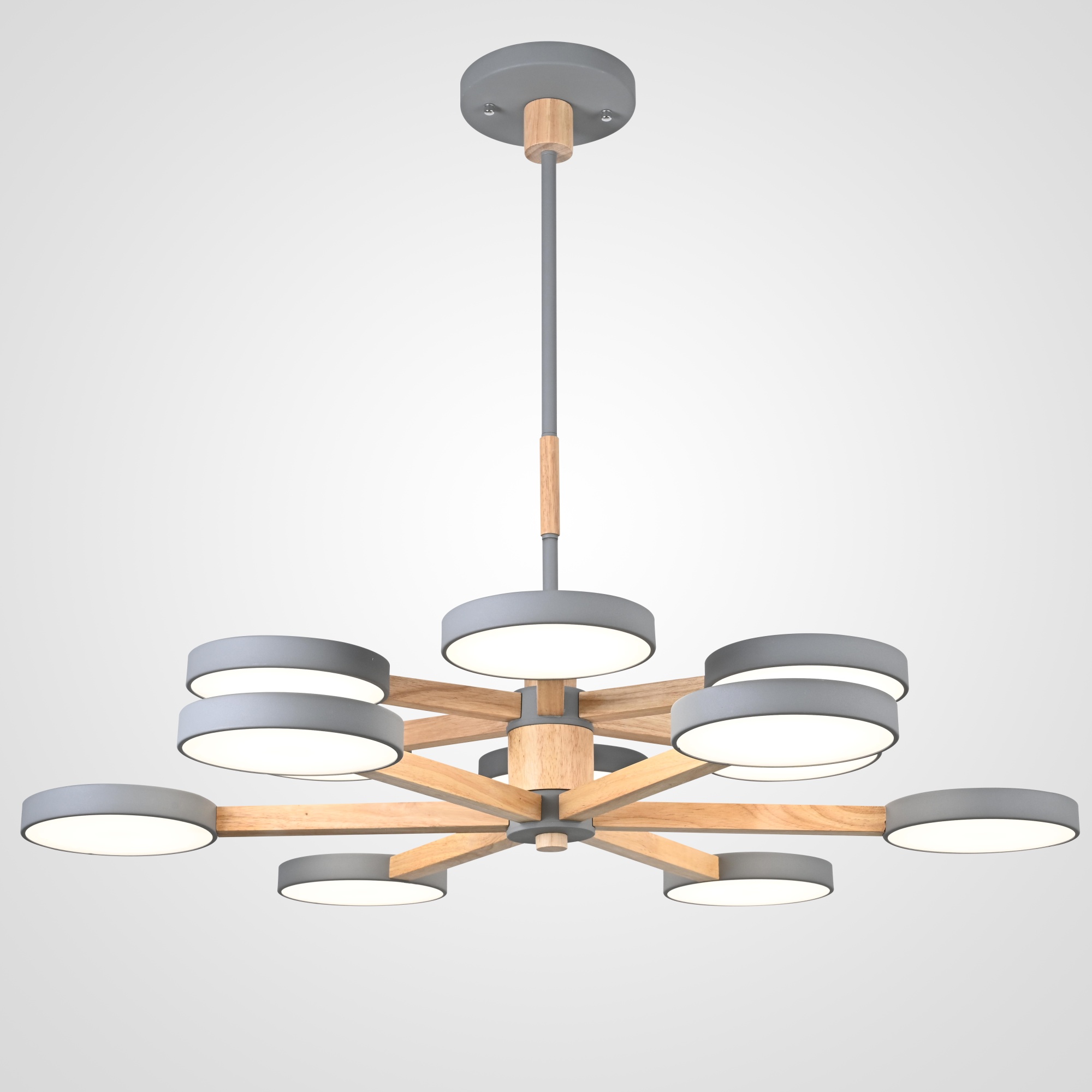 Подвесная люстра TURNA DBL L12 Gray by ImperiumLoft