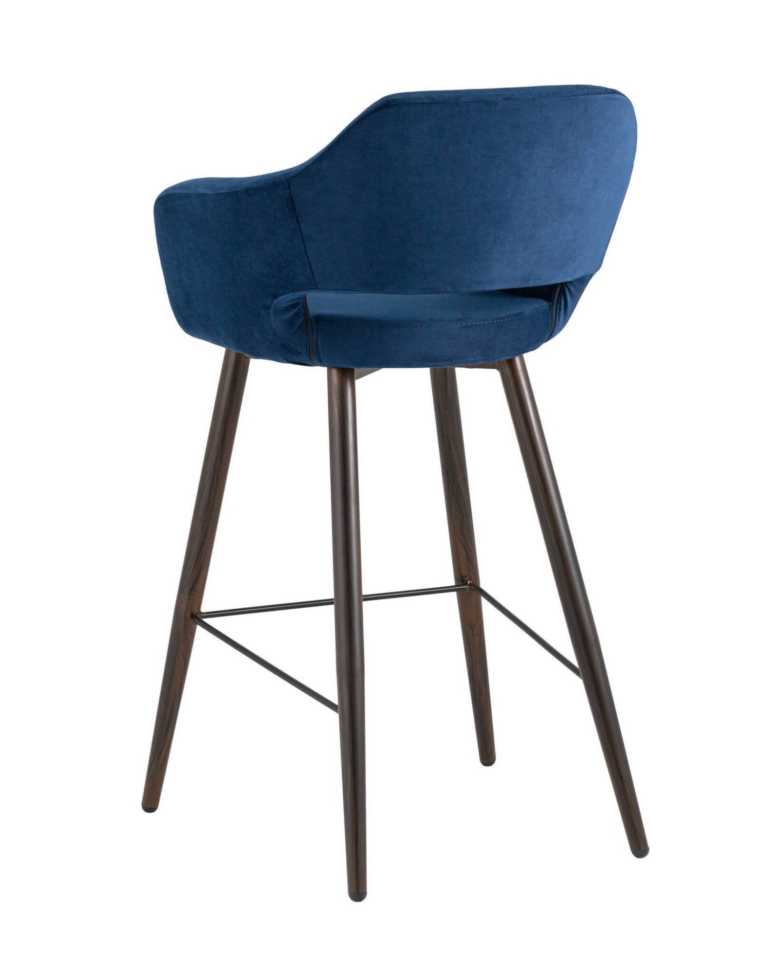 Стул барный Саймон велюр тёмно-синий Stool Group