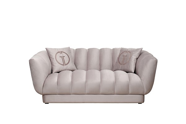 Диван Fabio двухместный велюровый бежевый Garda Decor FABIO-2-2K-Colt1001