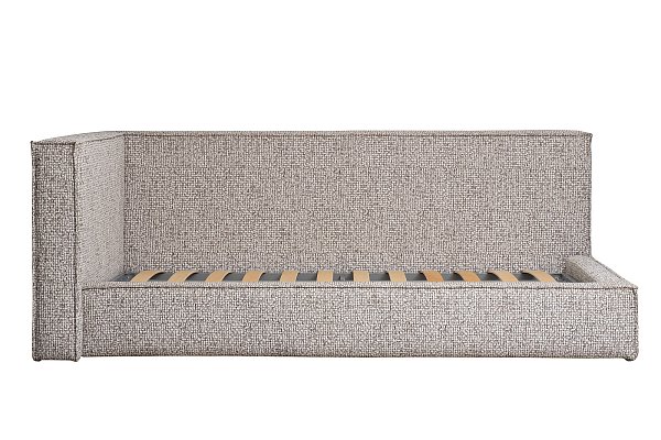 Кровать детская угловая Runa-80 с мех шенилл серая Seppia Ser 114*215*80 Garda Decor Runa-80М-Seppia Ser