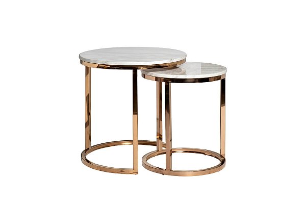 Набор из 2х журнальных столиков (искусственный мрамор) Garda Decor 57EL-ET101B