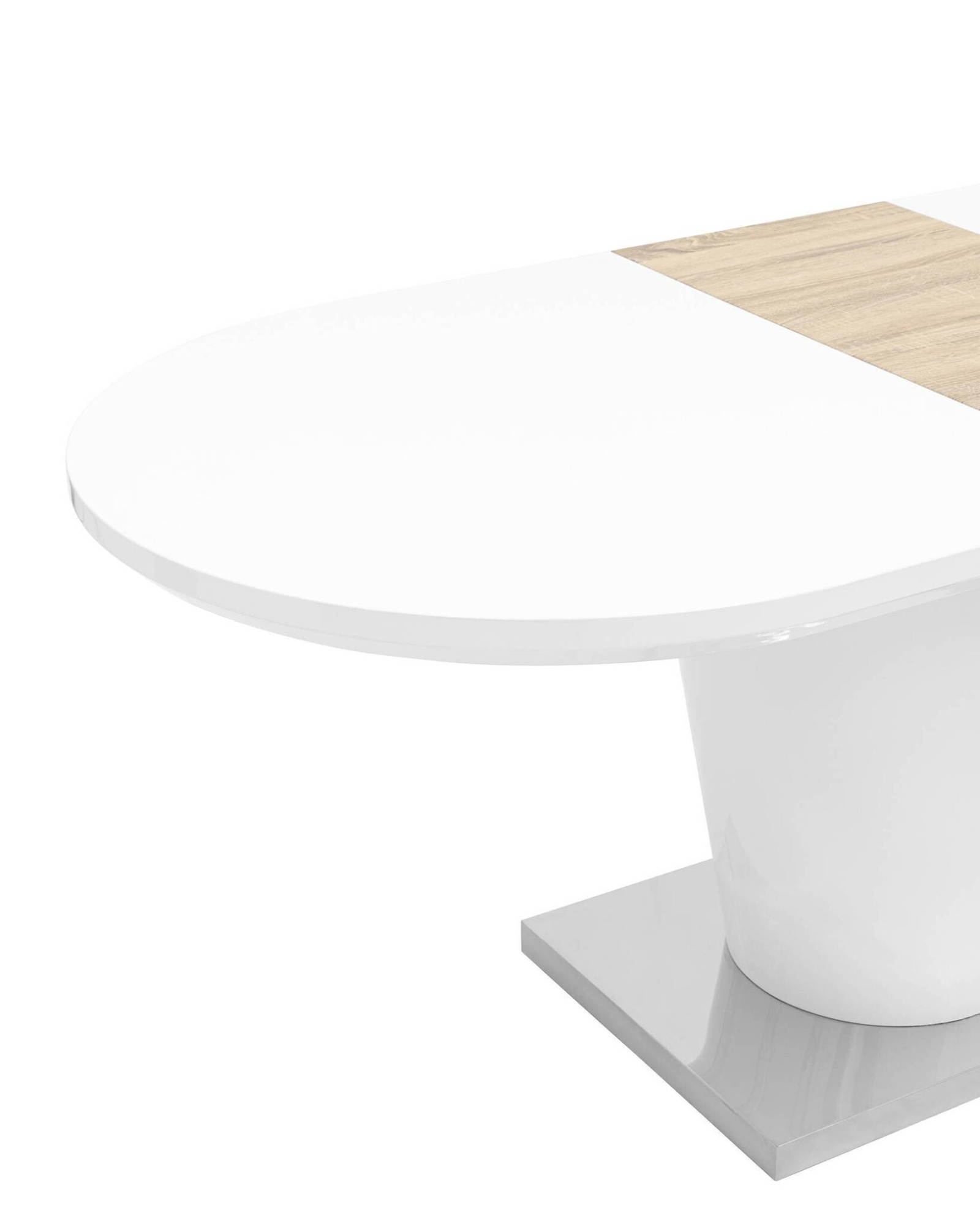 Стол обеденный Мулен раскладной 160-220*90 глянцевый белый Stool Group