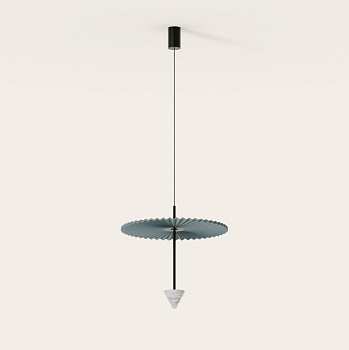 Подвесной светильник Vant золотой металл/белый мрамор/диск 1132/50 Aromas del Campo