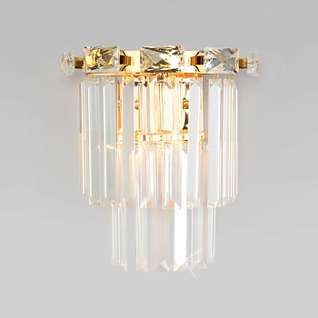 Бра Eurosvet 10130/1 золото/прозрачный хрусталь Strotskis