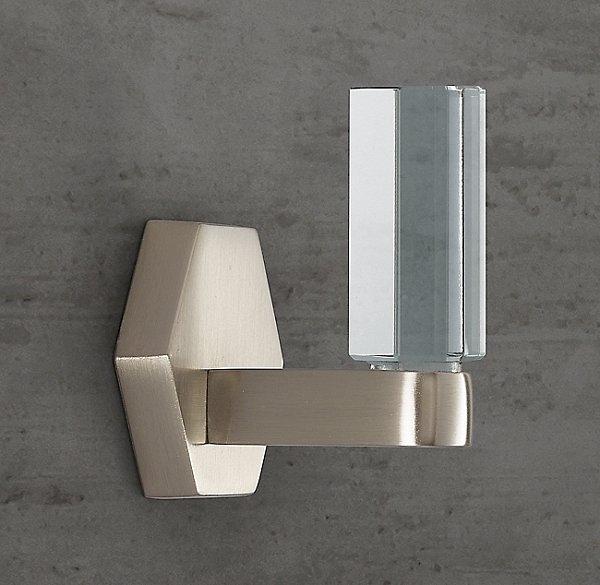 Крючок Restoration Hardware Lambeth Crystal Hex. Satin Nickel