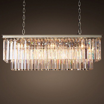Люстра RH 1920S ODEON CLEAR GLASS FRINGE 120 nickel by ImperiumLoft