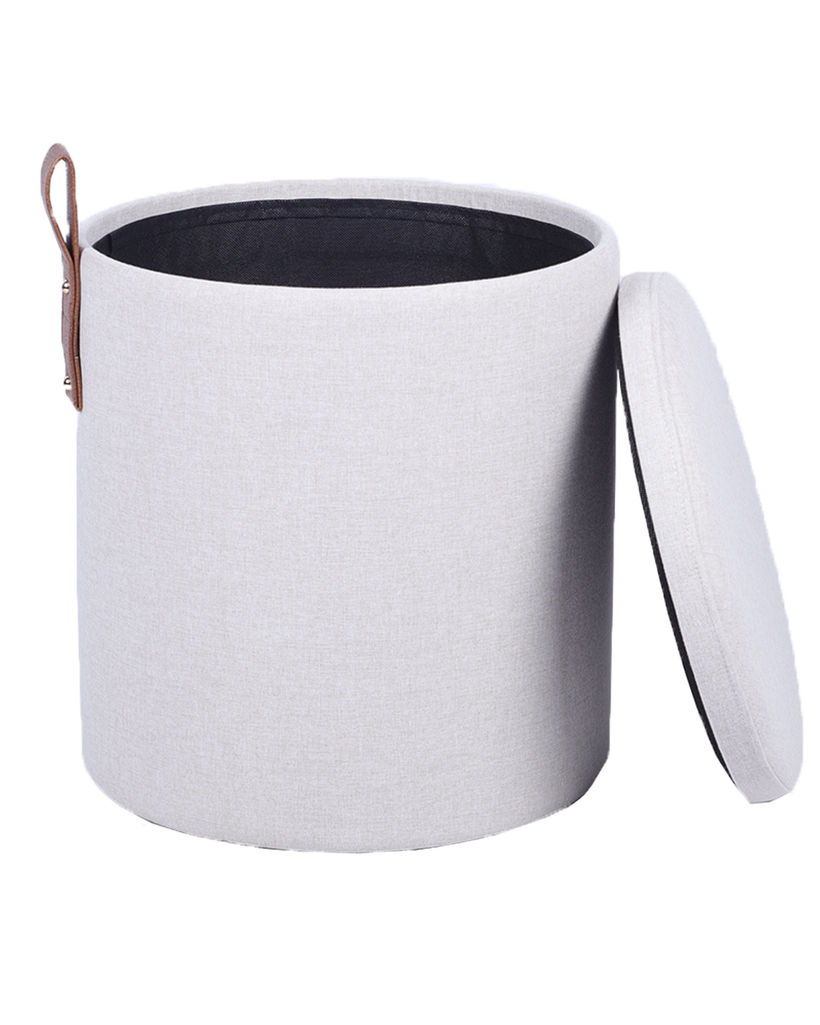 Пуф с ящиком Эркки рогожка S белый Stool Group