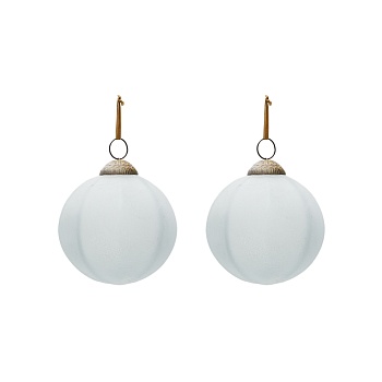 Набор из 2 рождественских шаров Talve из белого переработанного стекла, Ø 10 см La Forma (ex Julia Grup)