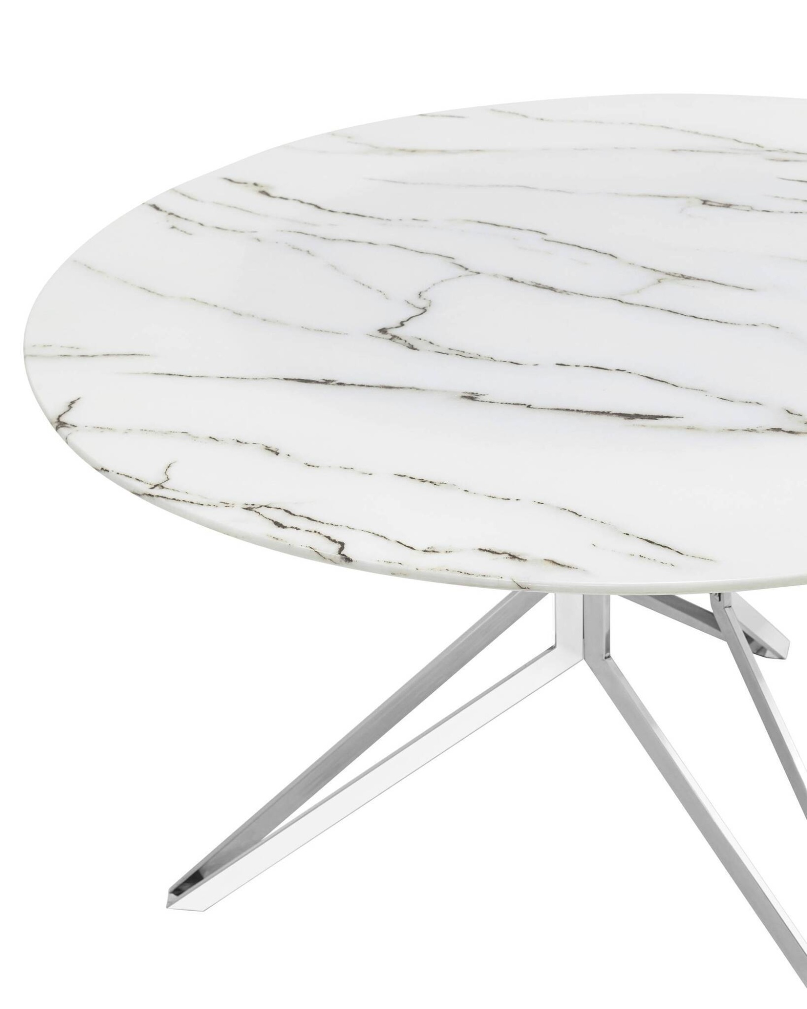 Стол обеденный Балтимор D120 белый стеклянный Stool Group