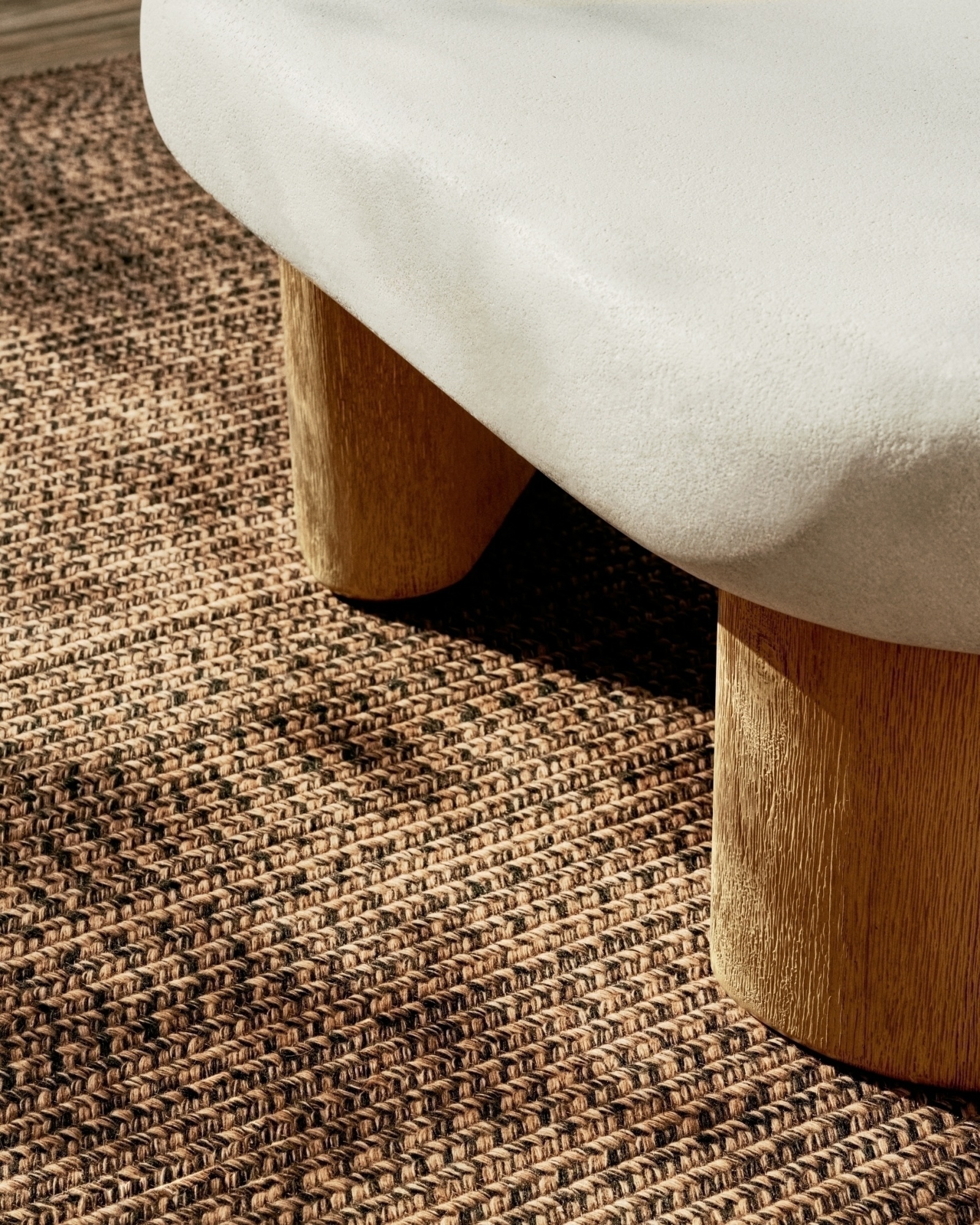 Журнальный столик Labra из цемента и акации 140 x 70 см La Forma (ex Julia Grup)