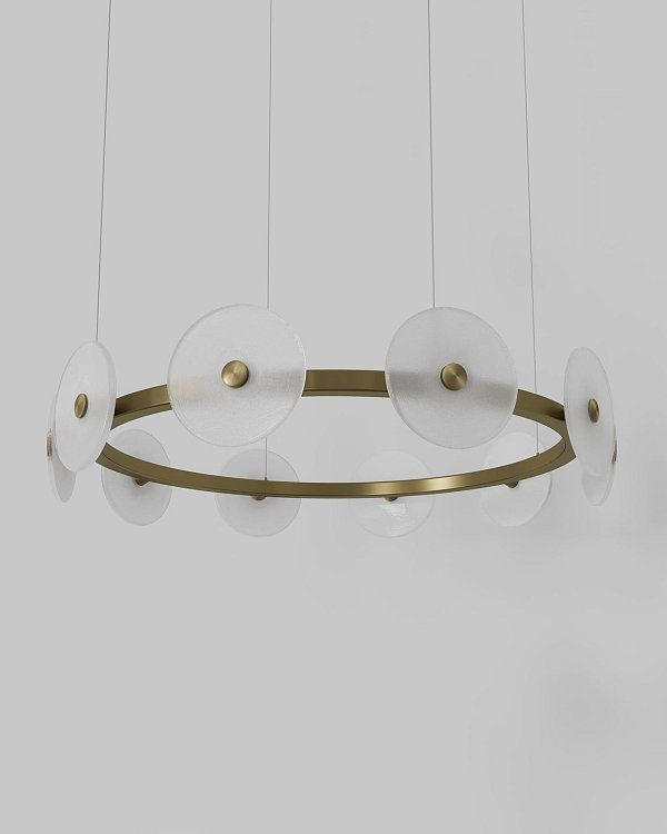 Золотая круглая люстра Милфорд Louvre Home LCH450325XNP