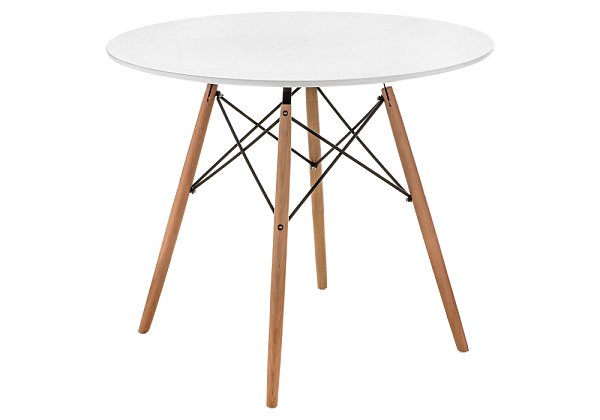 Стол деревянный Woodville Table 80 white / wood 15363