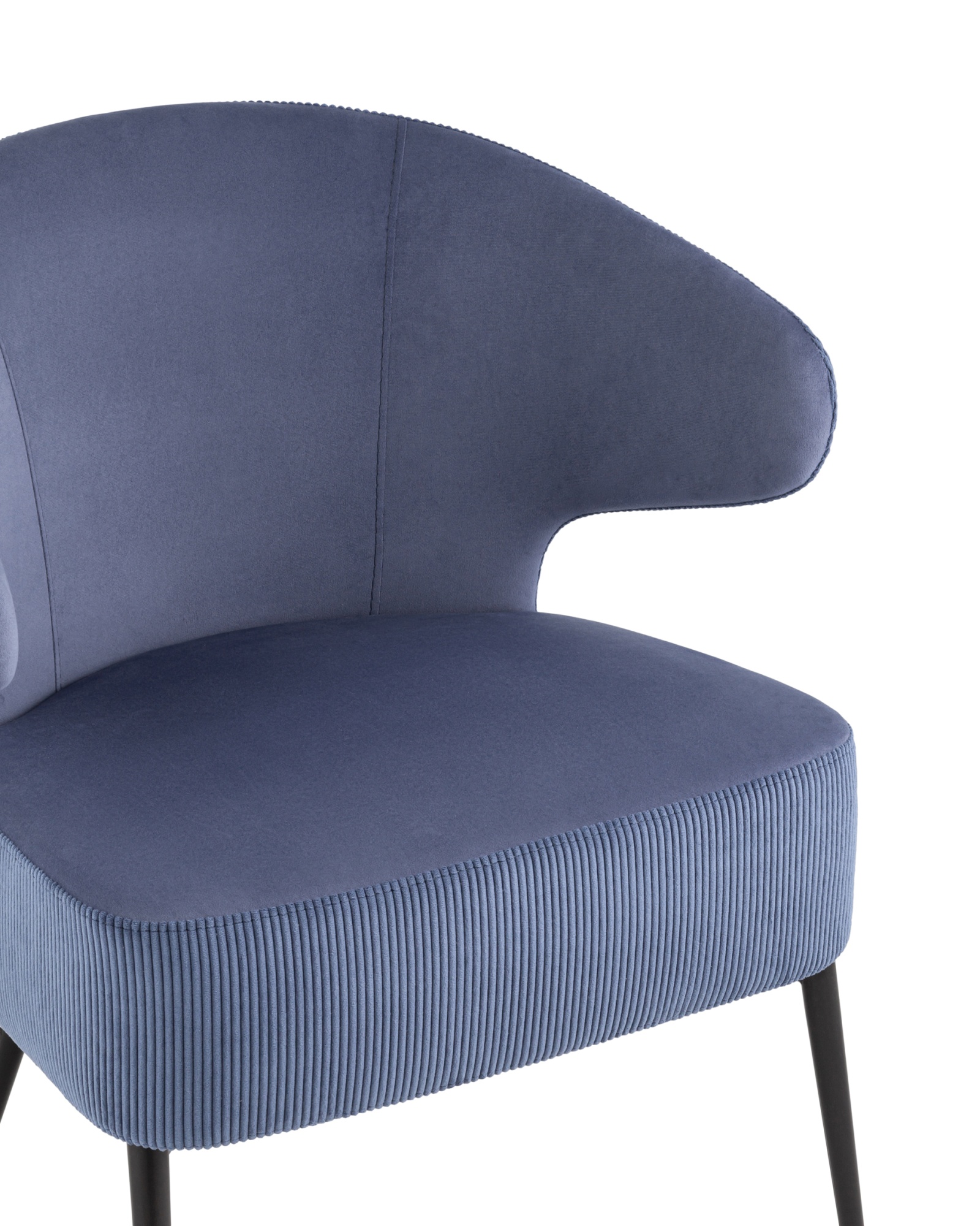 Кресло лаунж Royal Stripes велюр синий Stool Group