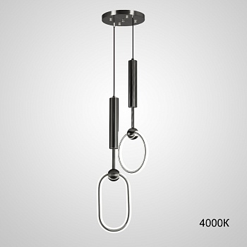 Подвесной светильник RING DUO B Black 4000К by ImperiumLoft