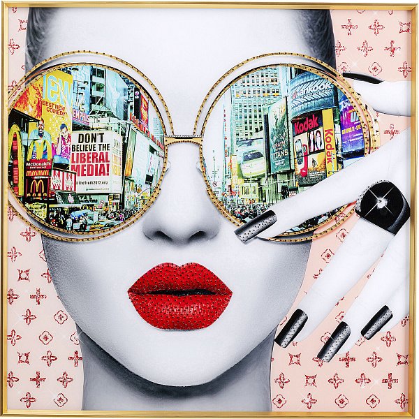 Картина в раме Times Square View 80x80 см KARE 56413
