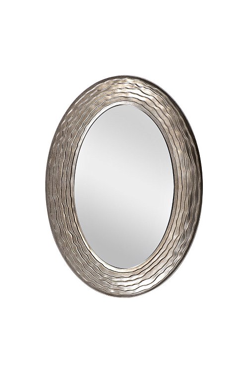 Зеркало "Волны" в раме темное серебро Garda Decor 50SX-2080