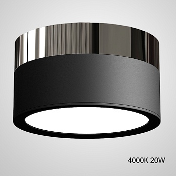 Точечный светильник FOG BRILL D14,5 Black 4000К 20W by ImperiumLoft