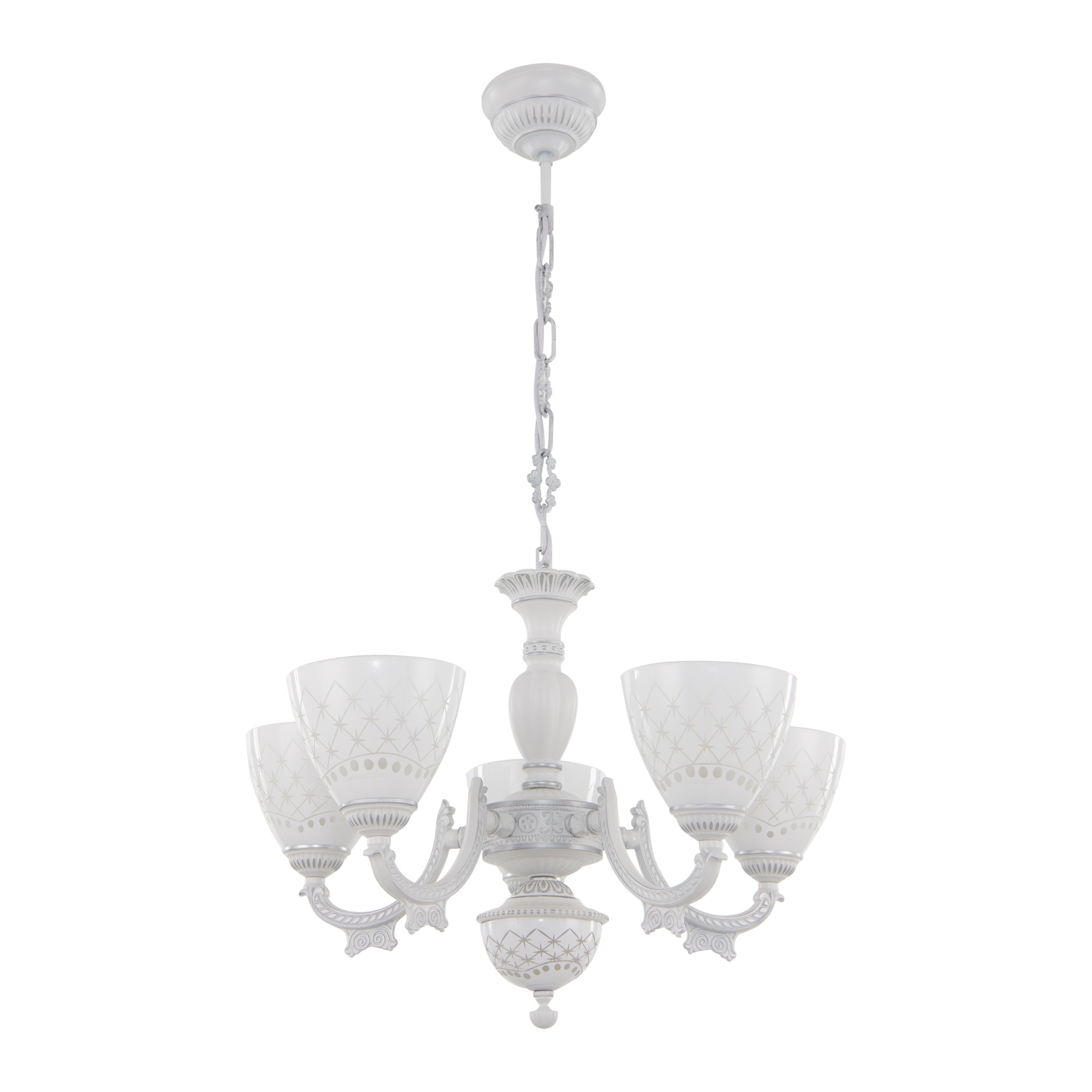 Люстра с плафонами 343837/5 WT+SL Arte Milano